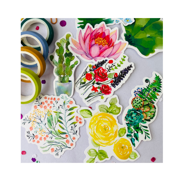 Pau Flowers Stickers Pack - Simple Natural Balms